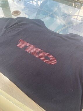 TKO Black Short Sleeve Tee with Red Dot Logo